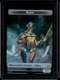 Robot 10 / Drone 3 - Foil - Token - EOE - NM - MTG Magic the Gathering - Image 1