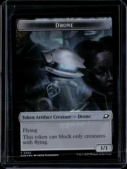 Robot 10 / Drone 3 - Foil - Token - EOE - NM - MTG Magic the Gathering - Image 2
