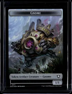 Gnome 11/ Elemental 8 - Foil - Token - EOE - NM - MTG Magic the Gathering - Image 1