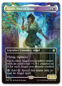 Giada, Font of Hope (Borderless) #298 (Foil) (NM) Foundations FDN Magic MTG - Image 1