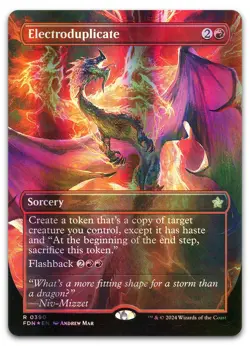 Electroduplicate (Borderless) (Mana Foil) #390 (NM) Foundations FDN Magic MTG - Image 1