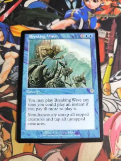 MTG Breaking Wave 🟨 🇬🇧 Nm Magic Invasion 2000 Rare Blue Og Deck Card - Image 2