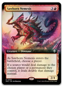 Sawhorn Nemesis (Extended Art) (Ripple Foil) #60 NM Modern Horizons 3 Magic MTG - Image 1