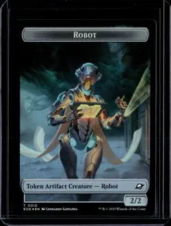 Robot 10 / Tezzeret, Cruel Captain 11 - Foil - Token - EOE - NM - MTG - Image 1