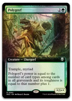 Polygoyf (Extended Art) (Ripple Foil) #65 (NM) Modern Horizons 3 M3C Magic MTG - Image 1