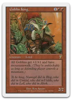Goblin King #190 (LP) 7th Edition 7ED Magic MTG - Image 1
