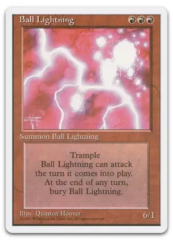 Ball Lightning (LP) Fourth Edition 4ED Magic MTG - Image 1