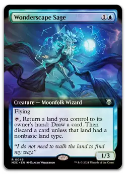 Wonderscape Sage (Extended Art) (Ripple Foil) #49 NM Modern Horizons 3 Magic MTG - Image 1