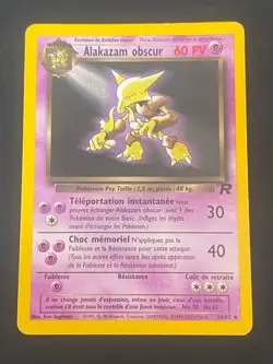 CARTE POKEMON ALAKAZAM OBSCUR 18/82 FR RARE WIZARDS TEAM ROCKET - TBE/EXC - Image 1