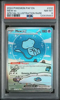 PSA 8 Mew ex Special Illustration Rare 232/091 Pokemon S&V Paldean Fates NM-MINT - Image 3