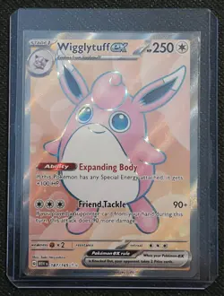 Pokemon TCG - Wigglytuff ex 187/165 Sv: Scarlet & Violet 151 Full Art Holo - NM - Image 1