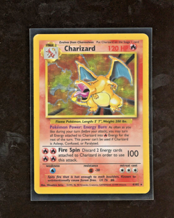 1999 Pokemon Game Base Set Charizard 4/102 Holo Foil Unlimited WOTC Original - Image 1
