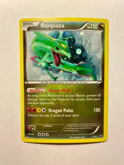 Pokemon Rayquaza XY64 - Black Star Promo, Cosmos Holo w/ Swirl - Image 1