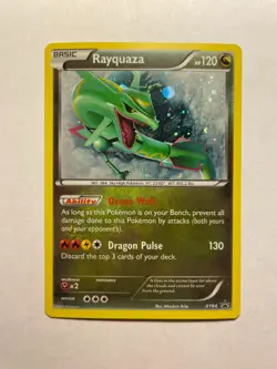 Pokemon Rayquaza XY64 - Black Star Promo, Cosmos Holo w/ Swirl - Image 1