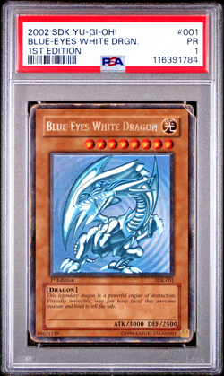 PSA 1 PR 1ST EDITION Blue-Eyes White Dragon SDK-001 Ultra Rare 2002 Yugioh - Image 1