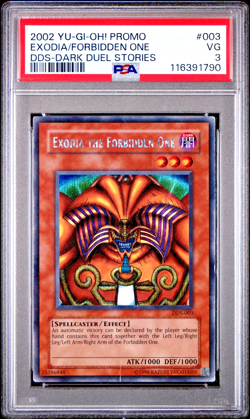 PSA 3 Exodia the Forbidden One DDS-003 Dark Duel Stories Secret Rare YUGIOH - Image 1
