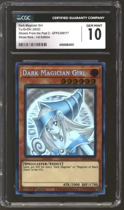 YuGiOh 2nd Ghosts Past 1st Edition Dark Magician Girl GFP2-EN177 CGC 10 GEM MINT - Image 1