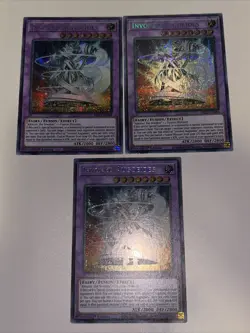 Yugioh Invoked Augoeides x 3 - 1st Edition Prismatic Secret Rare NM - PLAYSET - Image 1