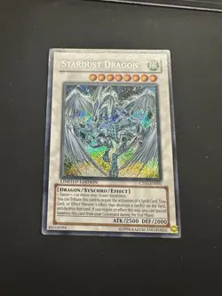 YuGiOh Stardust Dragon CT05-EN001 Limited Edition Secret Rare - Image 1