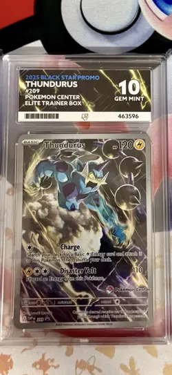 Pokemon Thundurus TCG Promo Card SVP 209 Black Star Promo Ace 10 - Image 1