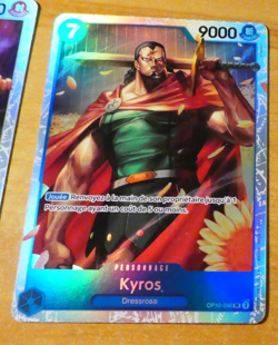 ONE PIECE FRANCAISE CARD GAME HOLO CARTE CARTE KYROS OP10-046 SR FR MINT - Image 1