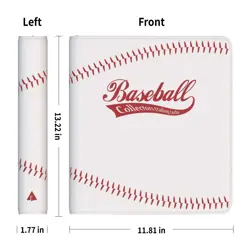 card binder baseball trading sleeves pocket album cards 55 removable - Image 2