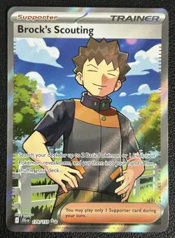 Brocks Scouting 179/159 Journey Together Ultra Rare Pokemon TCG Card NM - Image 1