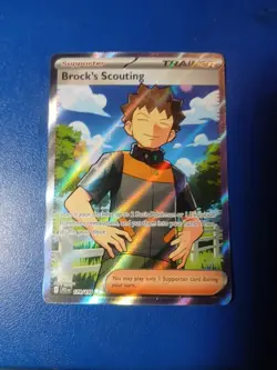 Brocks Scouting 179/159 Journey Together Ultra Rare Pokemon TCG Card NM - Image 1