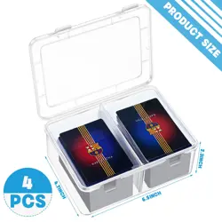 300 Card Storage Box Compatible with Mtg TCG Clear Plastic Trading Card Stora... - Image 2