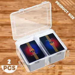300 Card Storage Box Compatible with Mtg TCG Clear Plastic Trading Card Stora... - Image 3