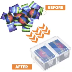 300 Card Storage Box Compatible with Mtg TCG Clear Plastic Trading Card Stora... - Image 5