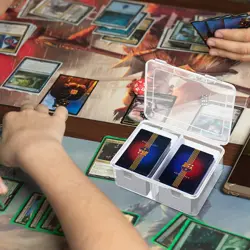 300 Card Storage Box Compatible with Mtg TCG Clear Plastic Trading Card Stora... - Image 5