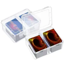 300 Card Storage Box Compatible with Mtg TCG Clear Plastic Trading Card Stora... - Image 1