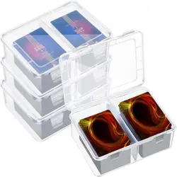 300 Card Storage Box Compatible with Mtg TCG Clear Plastic Trading Card Stora... - Image 1
