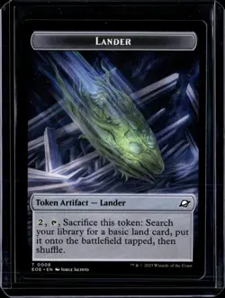 Robot 10 / Lander 8 - Foil - Token - EOE - NM - MTG Magic the Gathering - Image 2