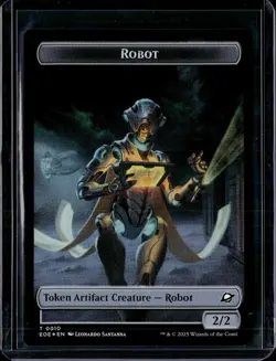 Robot 10 / Lander 8 - Foil - Token - EOE - NM - MTG Magic the Gathering - Image 1