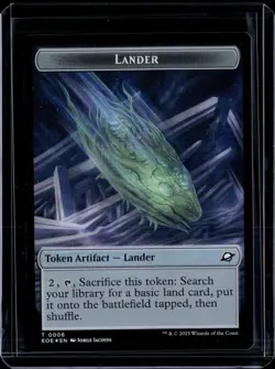 Robot 10 / Lander 8 - Foil - Token - EOE - NM - MTG Magic the Gathering - Image 2