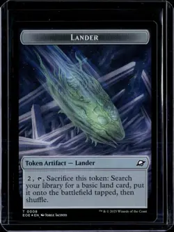 Human Soldier 2 / Lander 8 - Foil - Token - EOE - NM - MTG Magic the Gathering - Image 2