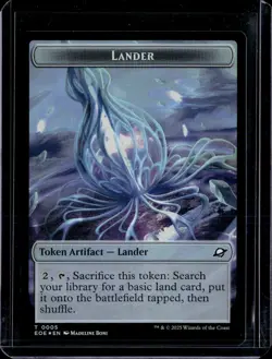 Robot 10 / Lander 5 - Foil - Token - EOE - NM - MTG Magic the Gathering - Image 2