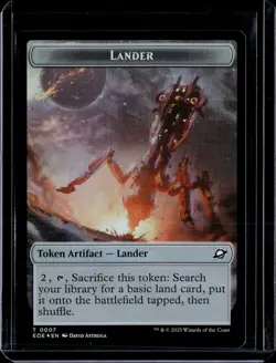 Human Soldier 2 / Lander 7 - Foil - Token - EOE - NM - MTG Magic the Gathering - Image 2