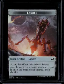 Robot 10 / Lander 7 - Foil - Token - EOE - NM - MTG Magic the Gathering - Image 2