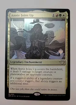 Annie Joins Up Foil Promo Pack Outlaws of Thunder Junction M/NM MTG - Image 1