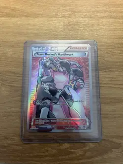 Team Rocket's Handiwork 124/124 XY Fates Collide Full Art Pokemon Card 2016 - Image 1
