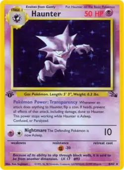 Pokemon Haunter (6) LP Unlimited Normal Fossil - Image 1