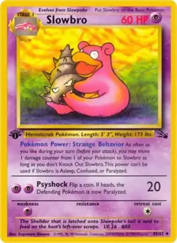Pokemon Slowbro NM Unlimited Normal Fossil - Image 1