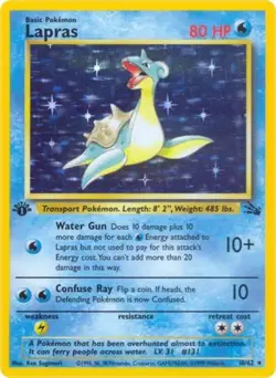 Pokemon Lapras (10) MP Unlimited Normal Fossil - Image 1