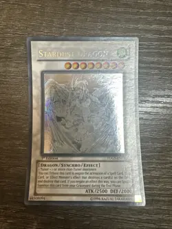 Yugioh Stardust Dragon Ghost Rare TDGS-EN040 The Duelist Genesis 1st Edition E - Image 1