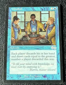 Windfall MTG Urza's Saga NM-MT Vintage - Image 1