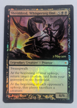 Magic Mtg FOIL New Phyrexia Prerelease Promo Sheoldred Whispering One near mint - Image 1