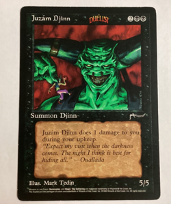 MTG 1996 JUZAM DJINN Duelist Jumbo/Oversized Promo Card MP (BIN) Graded Power - Image 1
